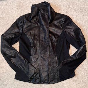 Black APT 9 Lightweight Two Tone Bomber Jacket with Shimmer M